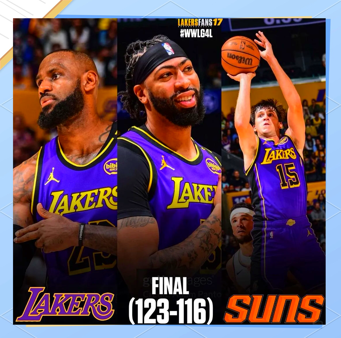 阿扎伦卡迎来十五赛季出色发挥，湖人观众热烈欢呼！